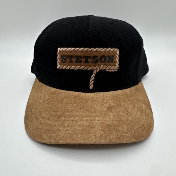 Stetson Other - Stetson Black Hat Cap Rope Suede America Grew Up Under Adjustable Cowboy